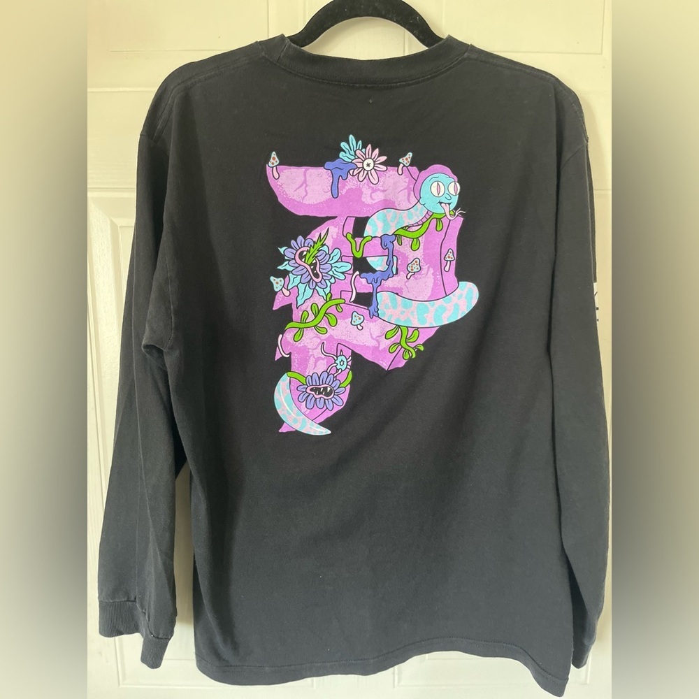 Rick & Morty Cartoon Graphic Long-sleeve Shirt
